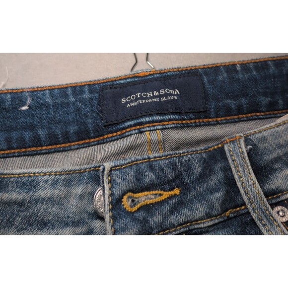 Scotch & Soda Skim Mens Blue Jeans Amsterdam Blauw Size W 34x L 32 - Picture 8 of 16